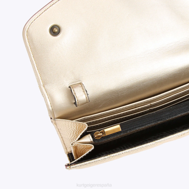 Kurt Geiger mujer londres kensington cadena billetera ojo 2LPR109 | bolsas oro